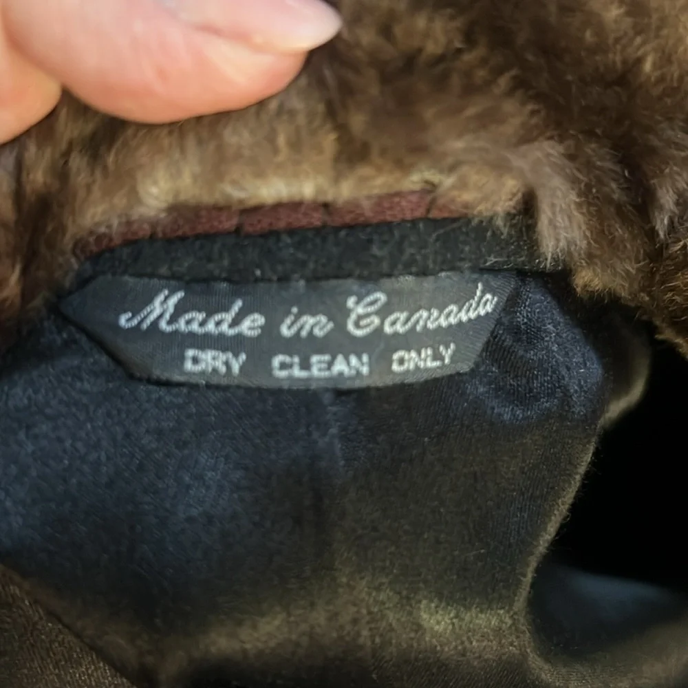 Nordstrom Vintage Wool and Mink long Trench Coat Size L - Picture 8 of 10